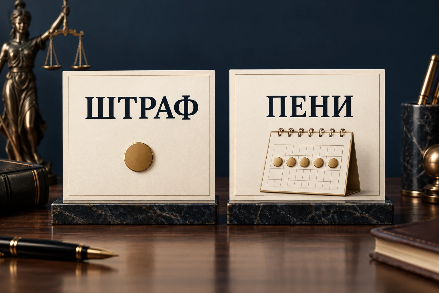 Сопоставление договорных способов расчёта: разовый штраф и пеня за период просрочки