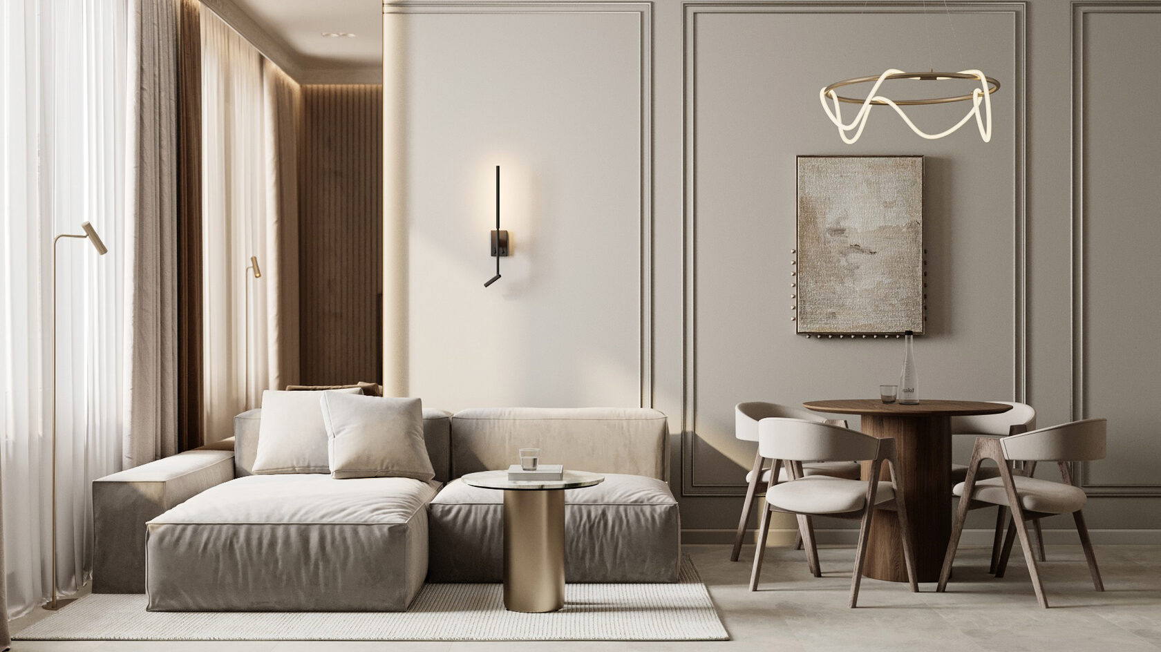 Дом бизнес-класса "GloraX Заневский". Дизайн-проект квартиры 90 кв.м. Студия дизайна интерьеров StartDesign.