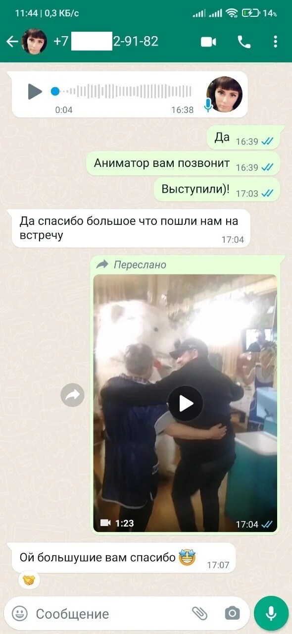 заказать поздравление белого мишки