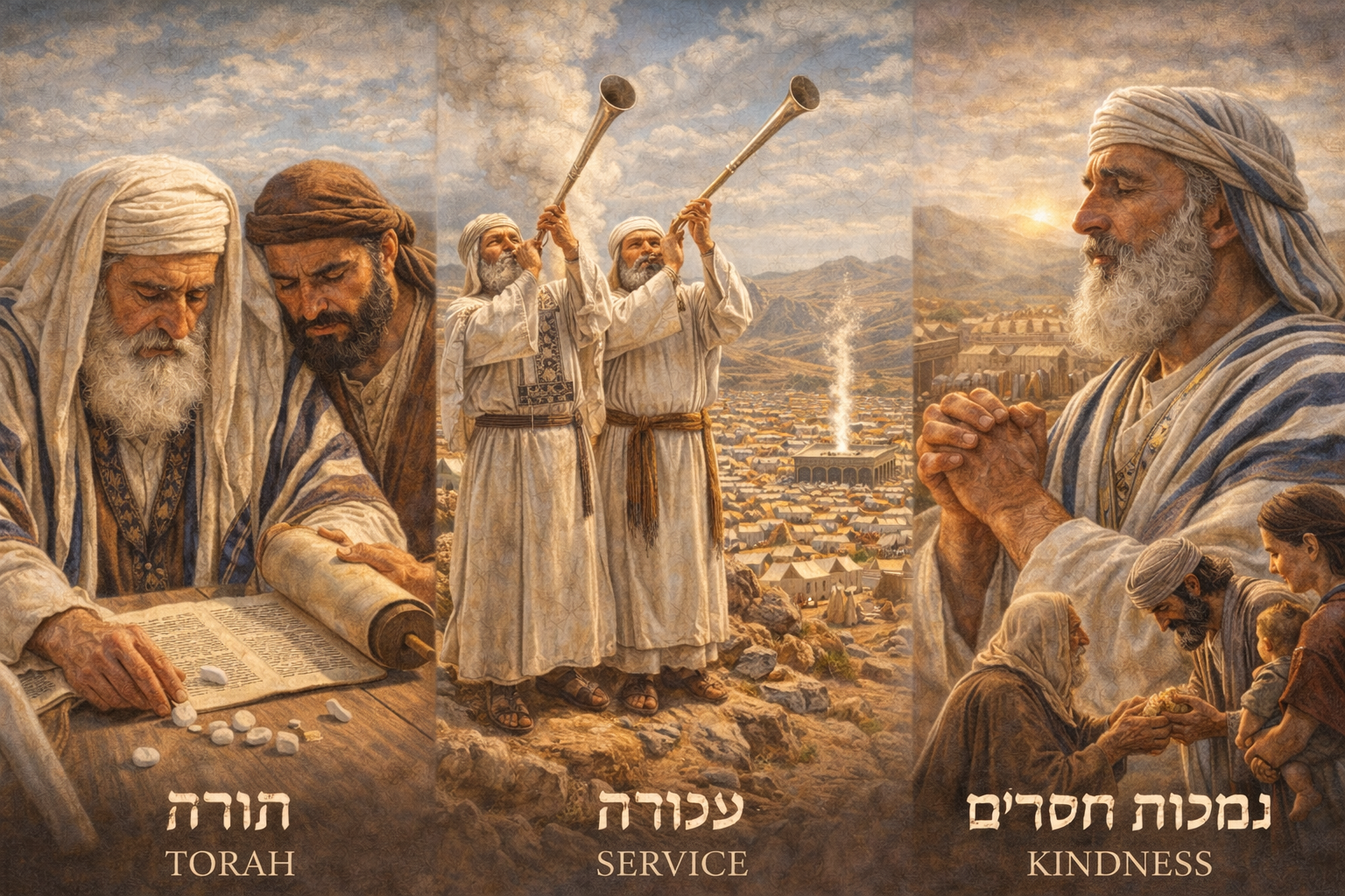 Недельная глава Беаалотха - «На трёх вещах стоит мир: на Торе, на служении (Авода), и на добрых делах (Гмилут Хасадим)» - Перке Авот 1:2