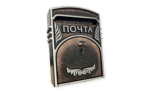 Почтовый ящик с накладными элементами