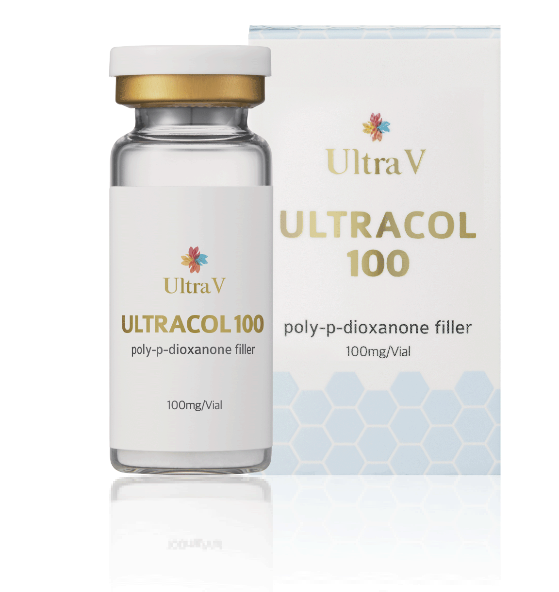 Препарат Ultracol 100 — флакон и упаковка, микросферы полидиоксанона PDO 100 мг