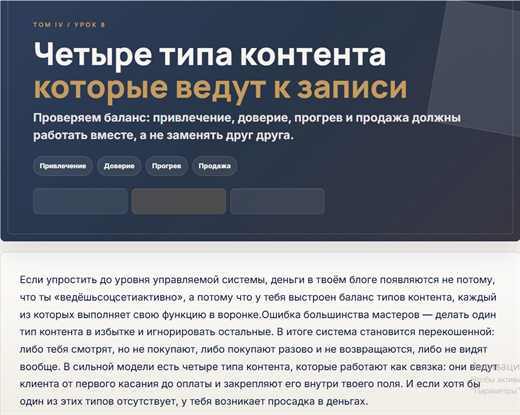 Типы контента