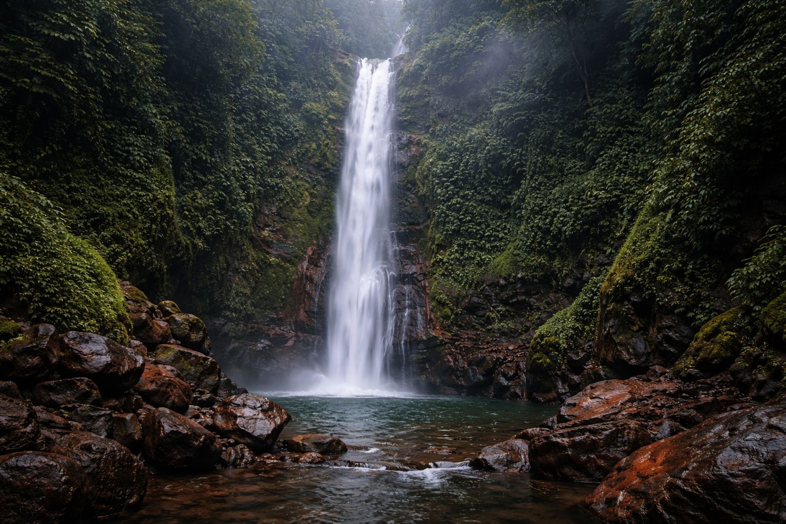 Air Terjun Munduk di Buleleng Bali Utara dengan jalur alami pegunungan dan suasana sejuk