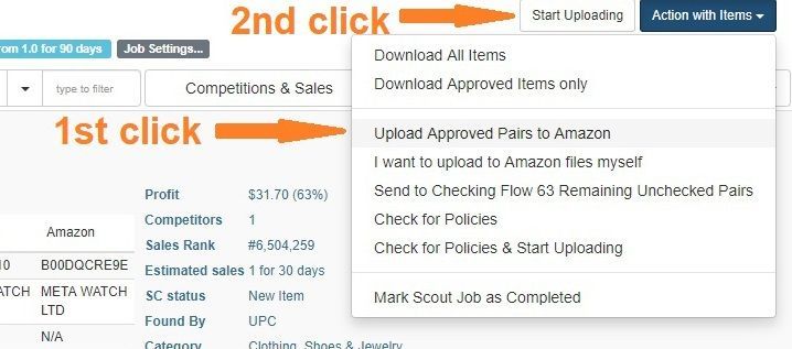 Upload dropshipping products to Amazon Marketplace direct from TrackMyOrders App just in 2 clicks