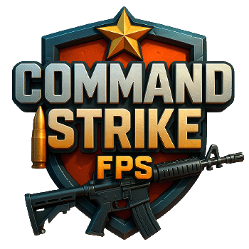 Логотип Command Strike: тактическая онлайн-игра FPS