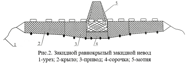 Закидной равнокрылый закидной невод