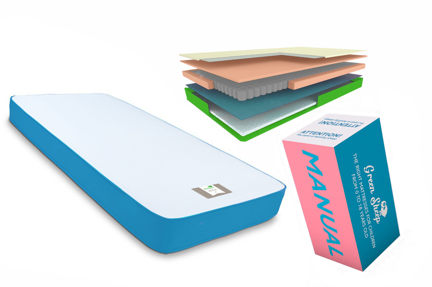 Green Sheep right children's mattresses