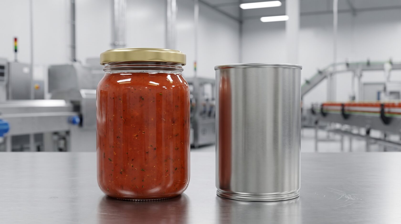 Стеклянная и металлическая упаковка для пищевых продуктов