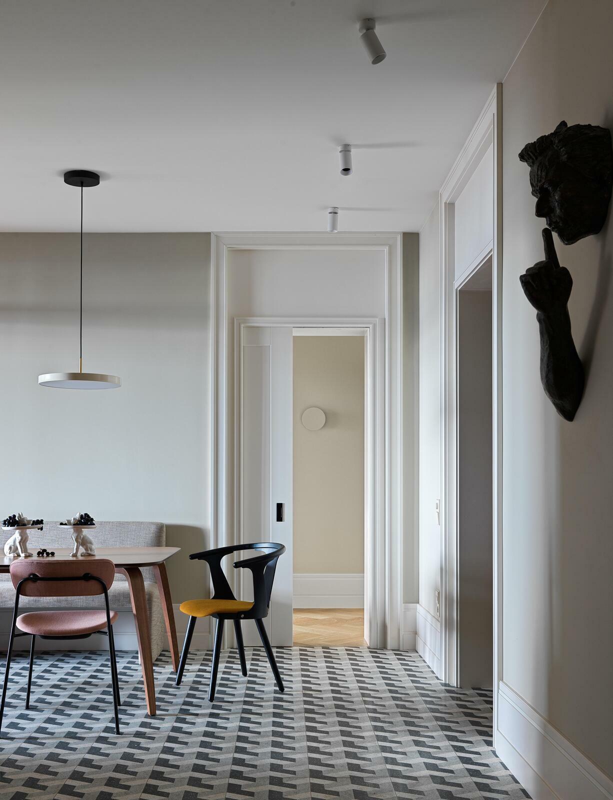 Столовая в квартире в ЖК Дирижабль по проекту дизайнера интерьера Екатерины Фёдоровой