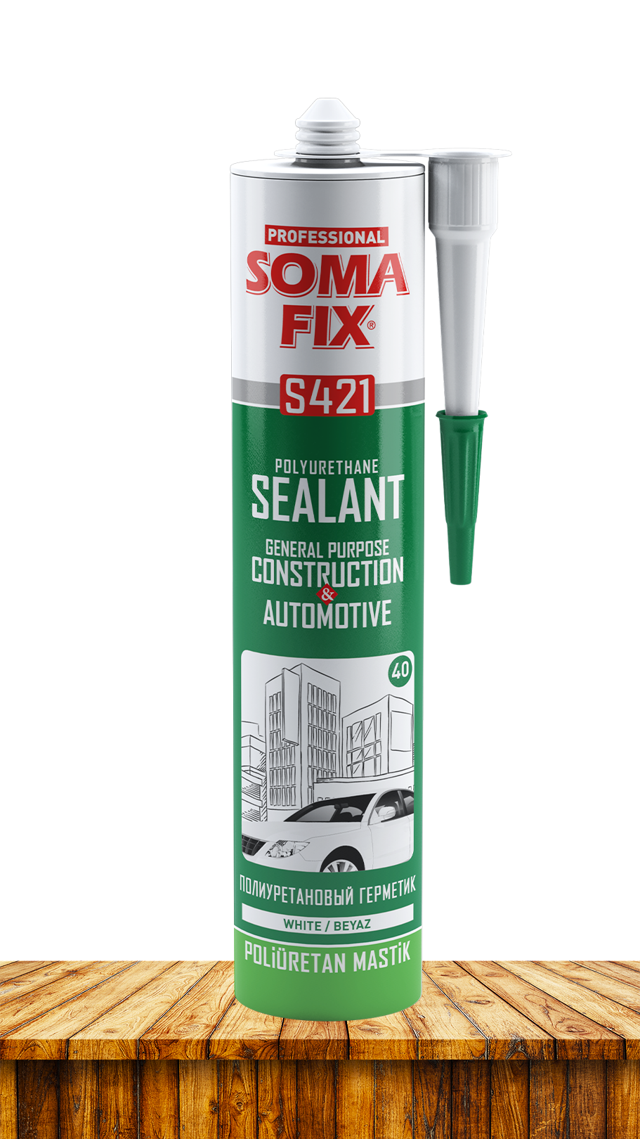 Герметик SOMA FIX полиуретановый, общестроительный (белый), 280 мл S421. Купить от производителя по отличной цене