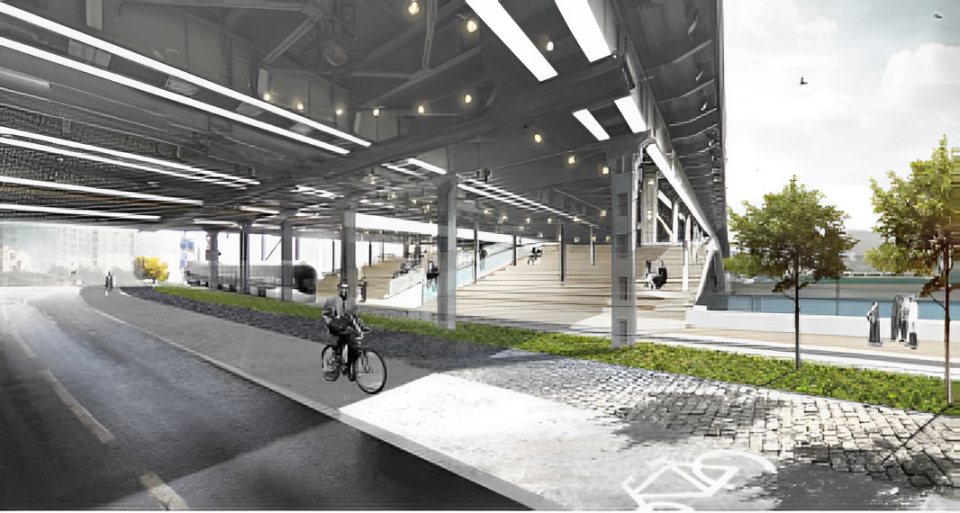 The concept of a High-Speed Public Rail Transport along the watercourse the Moskva River