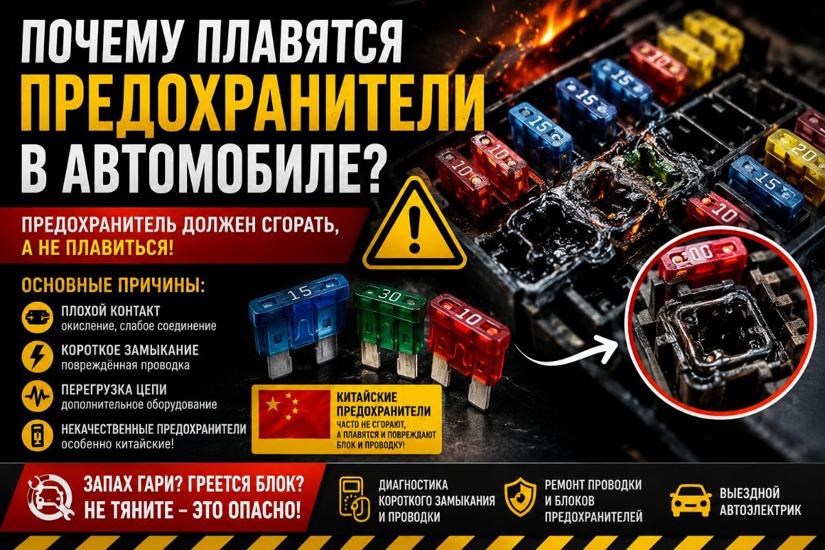 Почему плавятся предохранители в автомобиле — причины и опасность китайских предохранителей