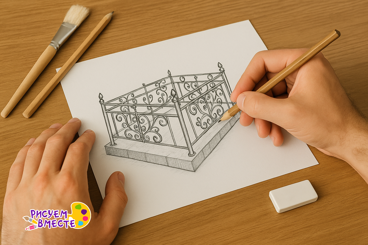 Ограда с цветами на могилу