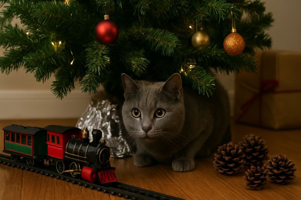 7 продуманных способов уберечь новогоднюю ёлку от кошачьих проделок