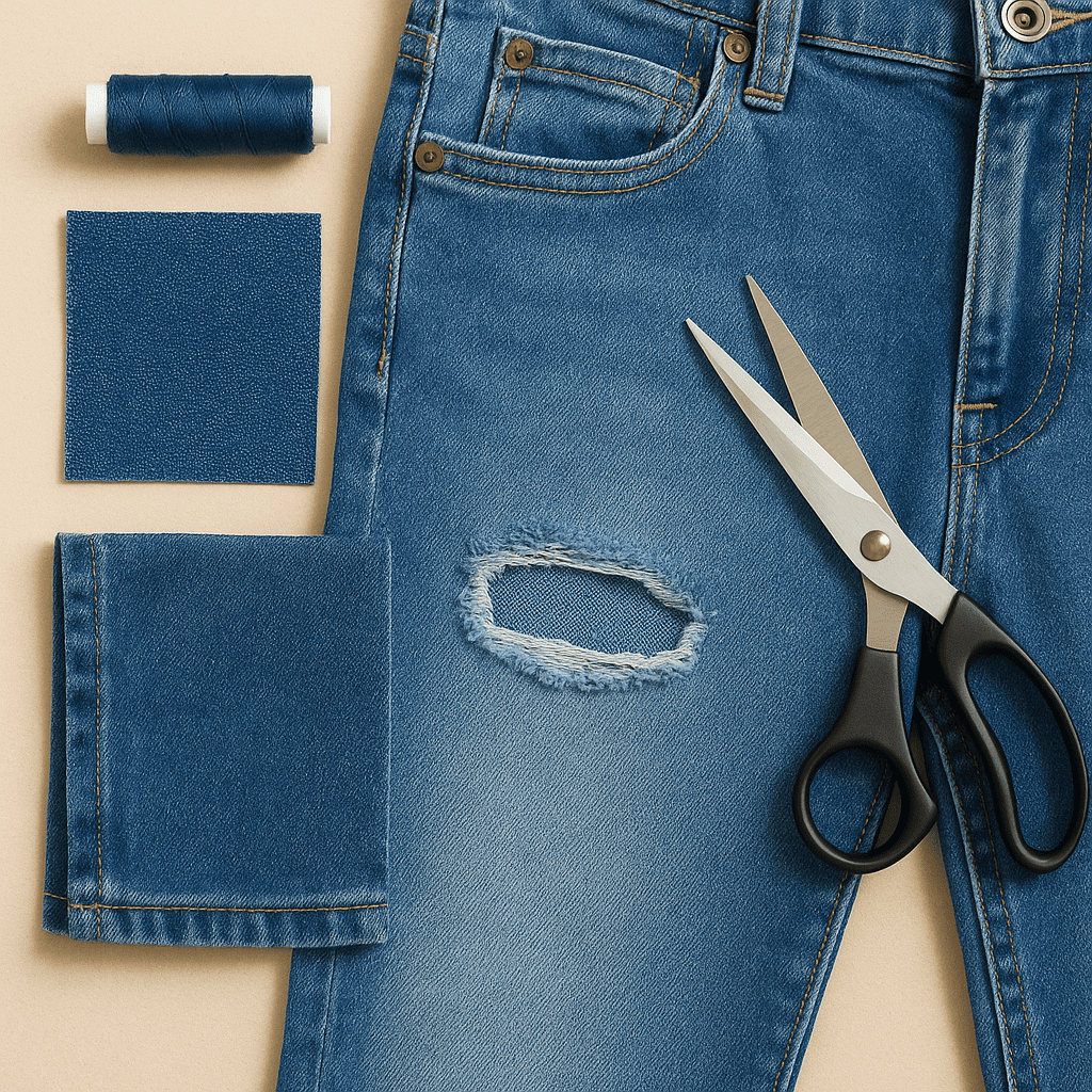 pienen reiän paikkaus vaatteissa