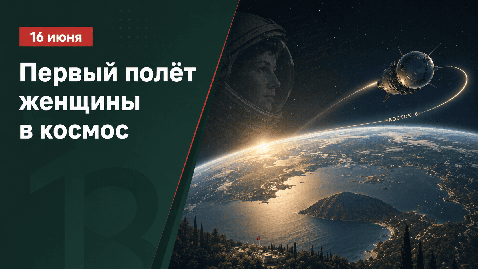 16 июня в истории: Валентина Терешкова, космос и день рождения «Артека»
