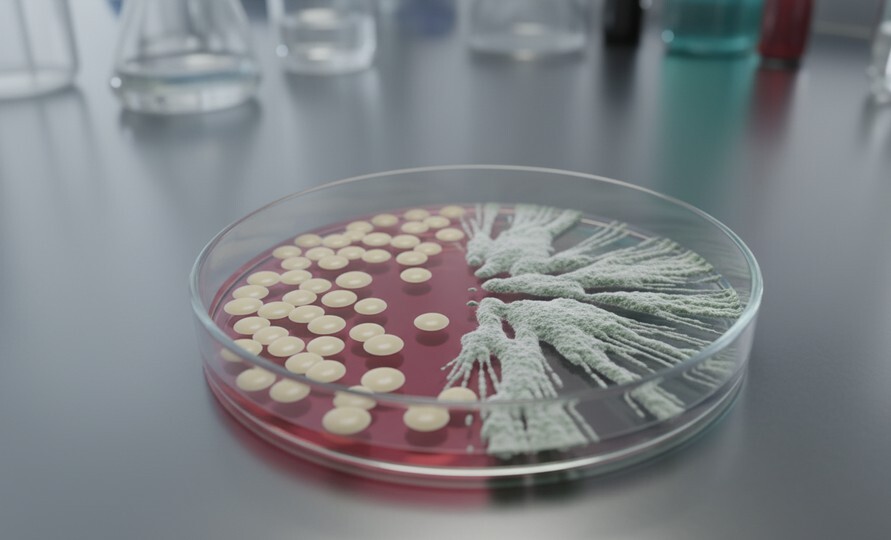 Причина белых творожистых выделений - грибок Candida