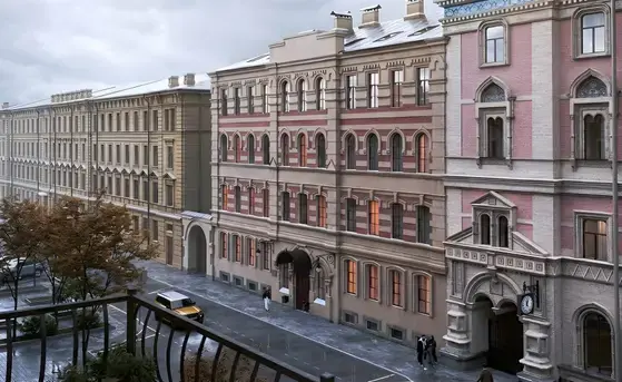 ЖК «Типография» — фасад на улице Правды