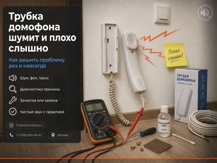 Трубка домофона плохо слышно или шумит — как решить проблему раз и навсегда