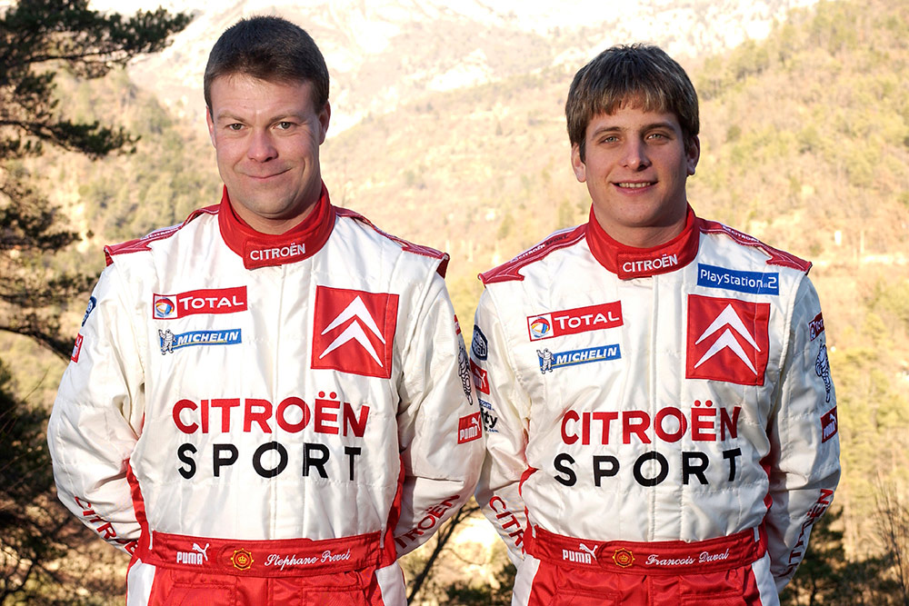Франсуа Дюваль и Стефан Прево, презентация команды Citroën перед сезоном-2005
