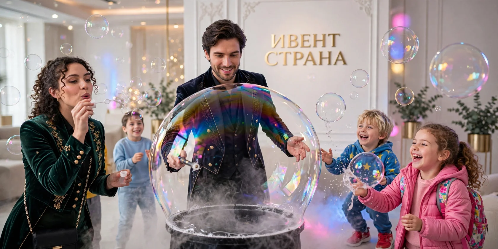 Шоу гигантских мыльных пузырей