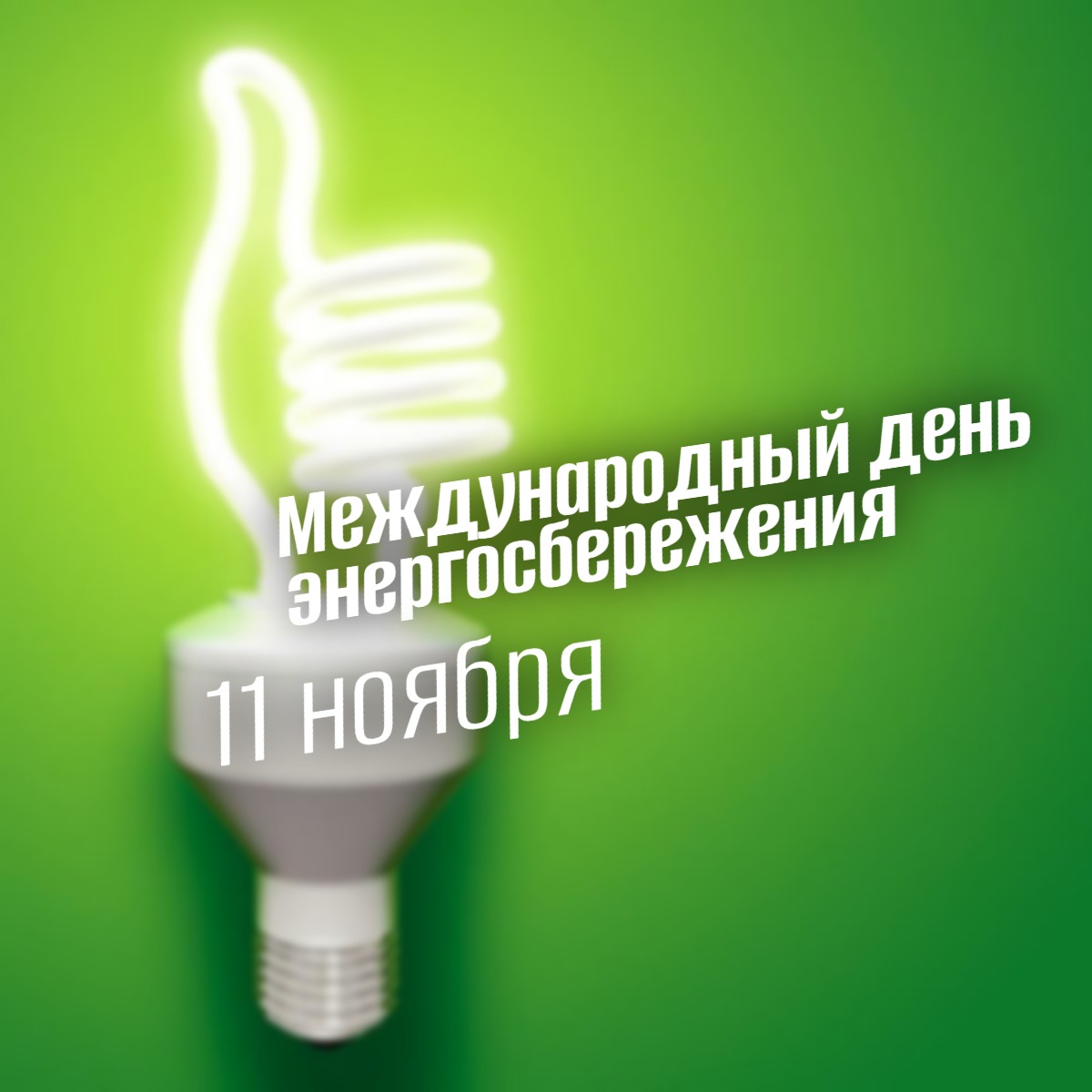 Международный день энергосбережения 11 ноября