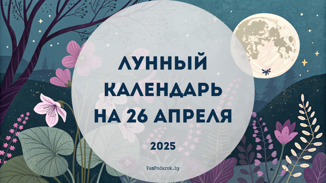 Лунный календарь на 26 апреля 2025 года