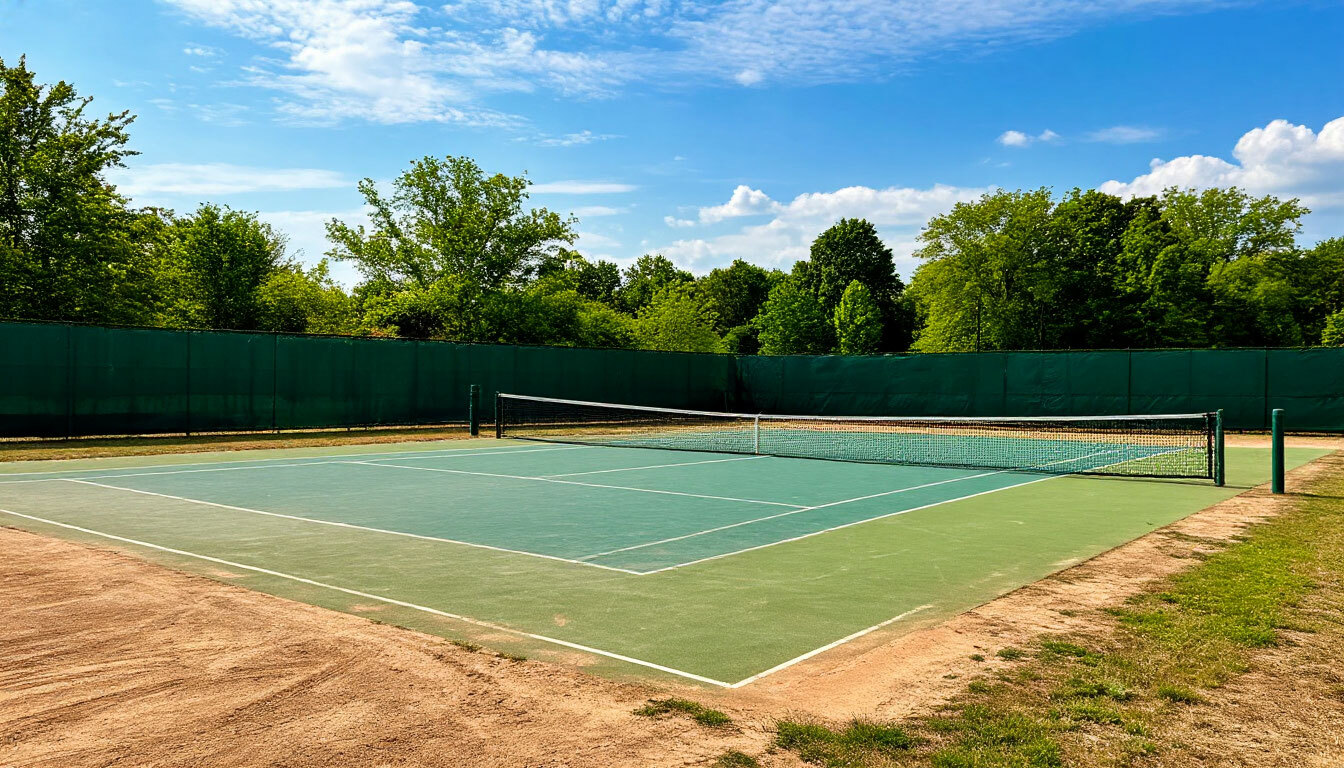 Грунтовых теннисный корт