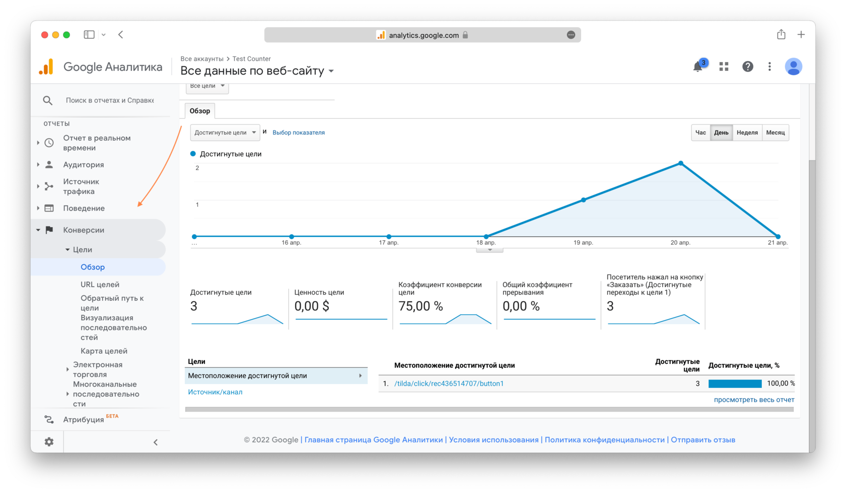 Как отправлять данные о достижении цели в Google Analytics и Яндекс.Метрику