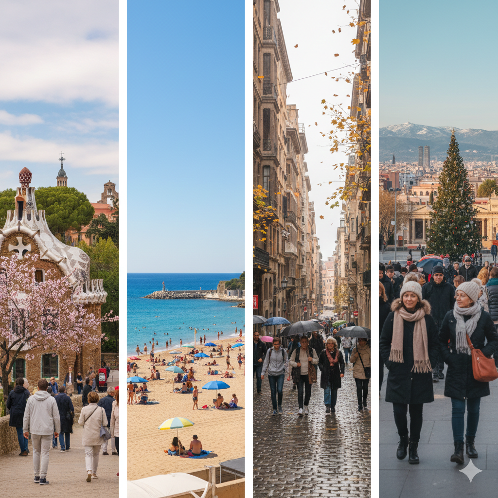 Barcelona weather by month (all months)