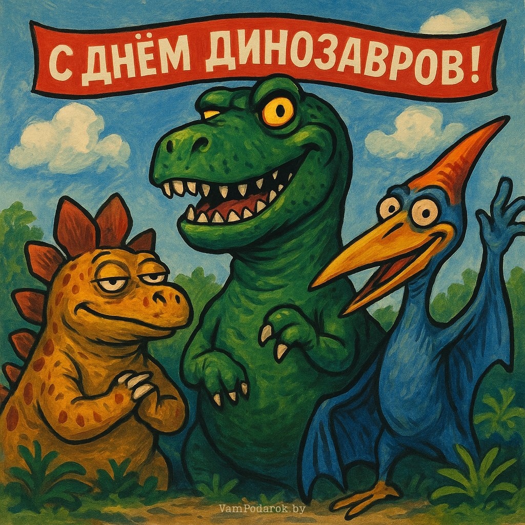 20 мая - Международный день динозавров - открытка