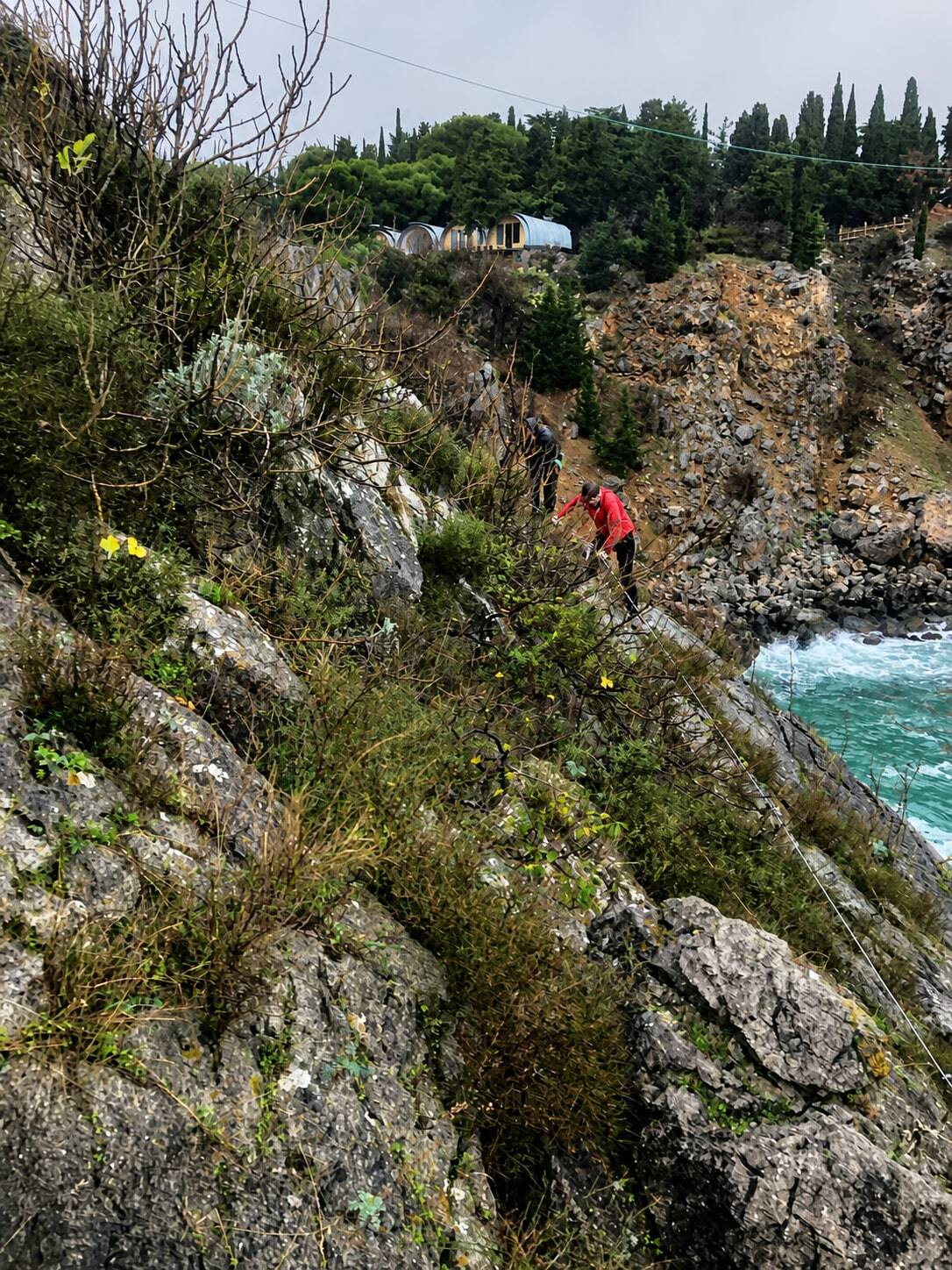 Высотный монтаж маршрута Via Ferrata