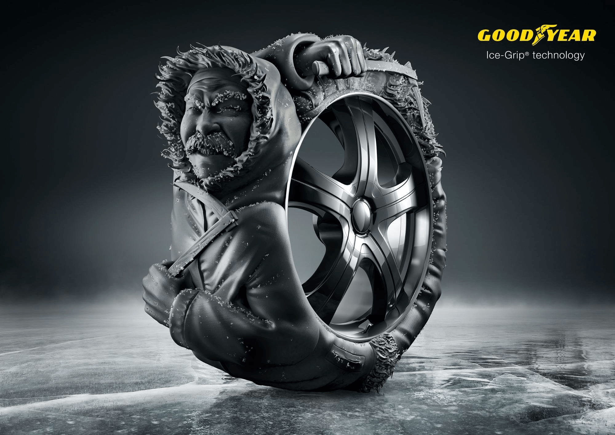 Креативная Реклама шины Goodyear