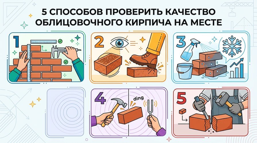 Способы проверки качества облицовочного кирпича перед покупкой