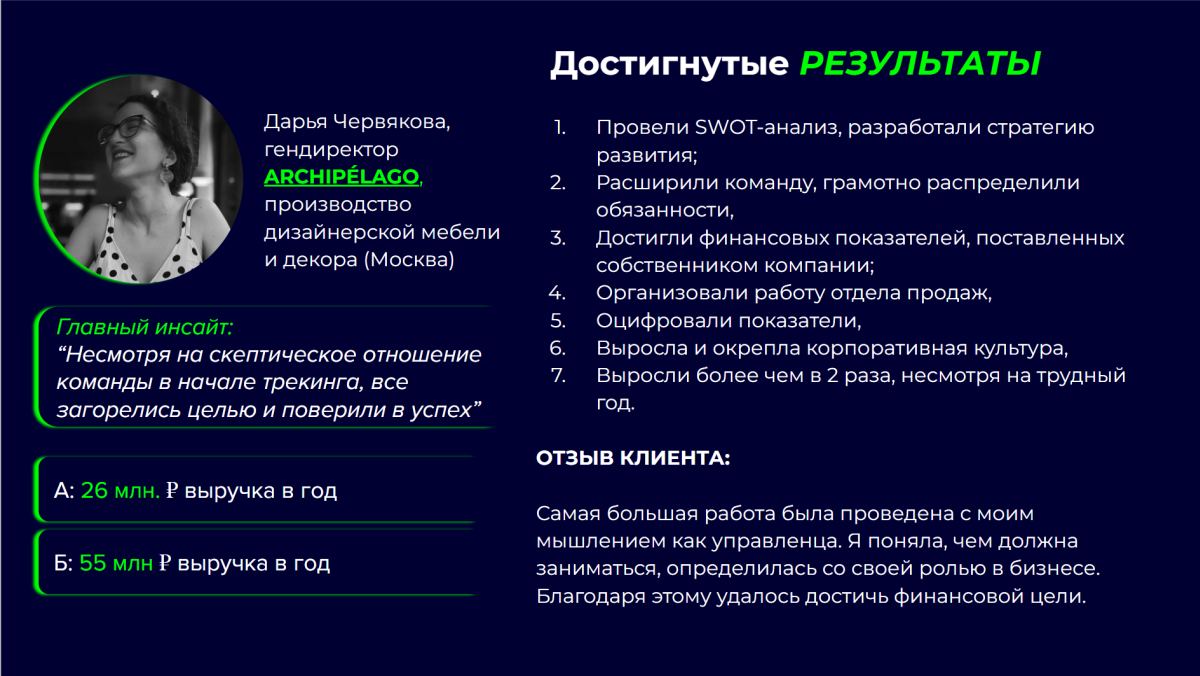 Денис Сергеев - отзывы и кейсы работы с трекером и бизнес-консультантом