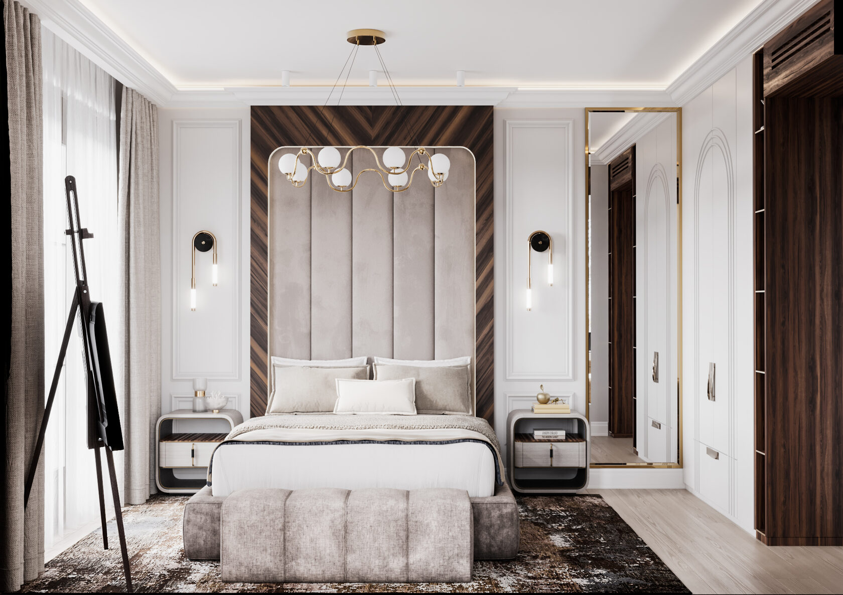 Дизайн интерьера спальни сына в классическом стиле