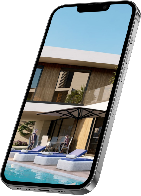 КП The Residence, Коттеджный поселок Сочи, КП в Сочи, Коттеджный поселок с видом на горы, Мокап телефона