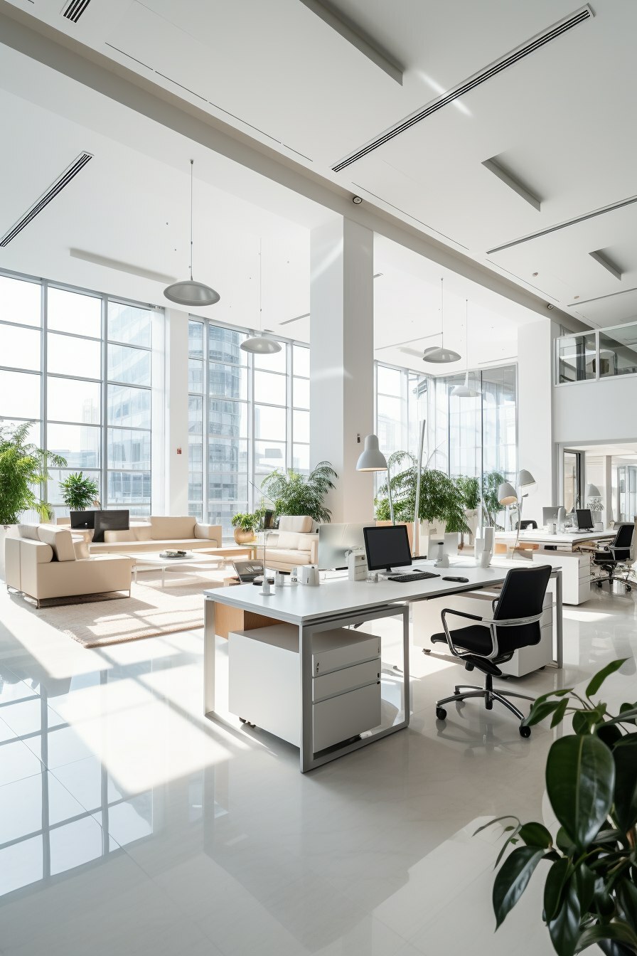 Офис в белом цвете