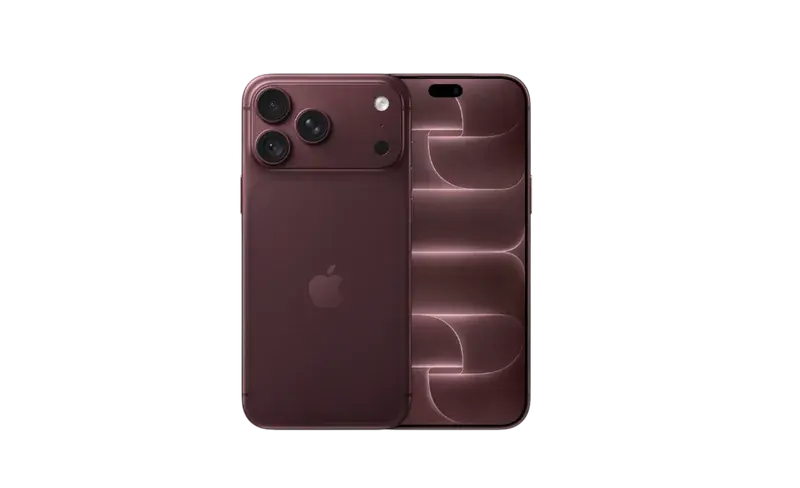 iPhone 18 Pro Max в цвете бургунди, вид спереди и сзади
