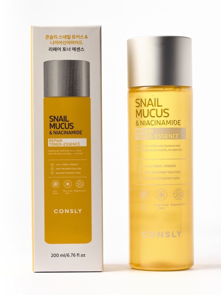 Тонер эссенция consly. CONSLY Snail mucus & Niacinamide Repair Toner-Essence. CONSLY тонер-эссенция. CONSLY тонер для лица. NT Niacinamide Toner 200ml.