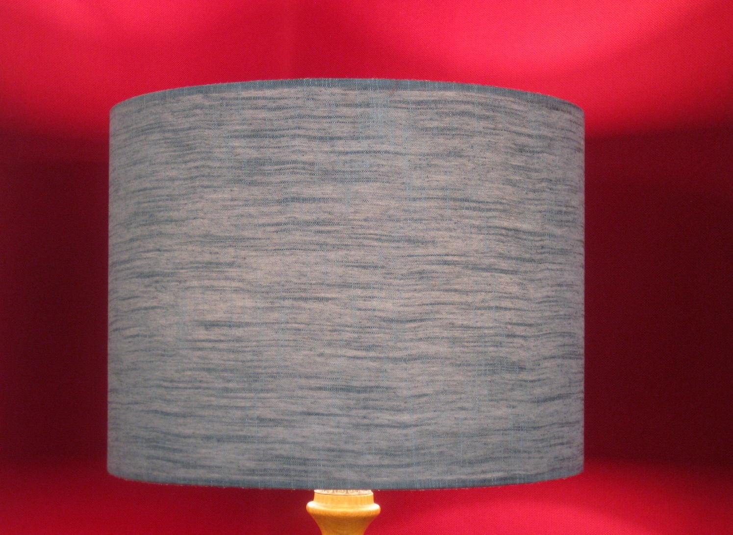 Абажур ручной работы из натурального льна для торшера