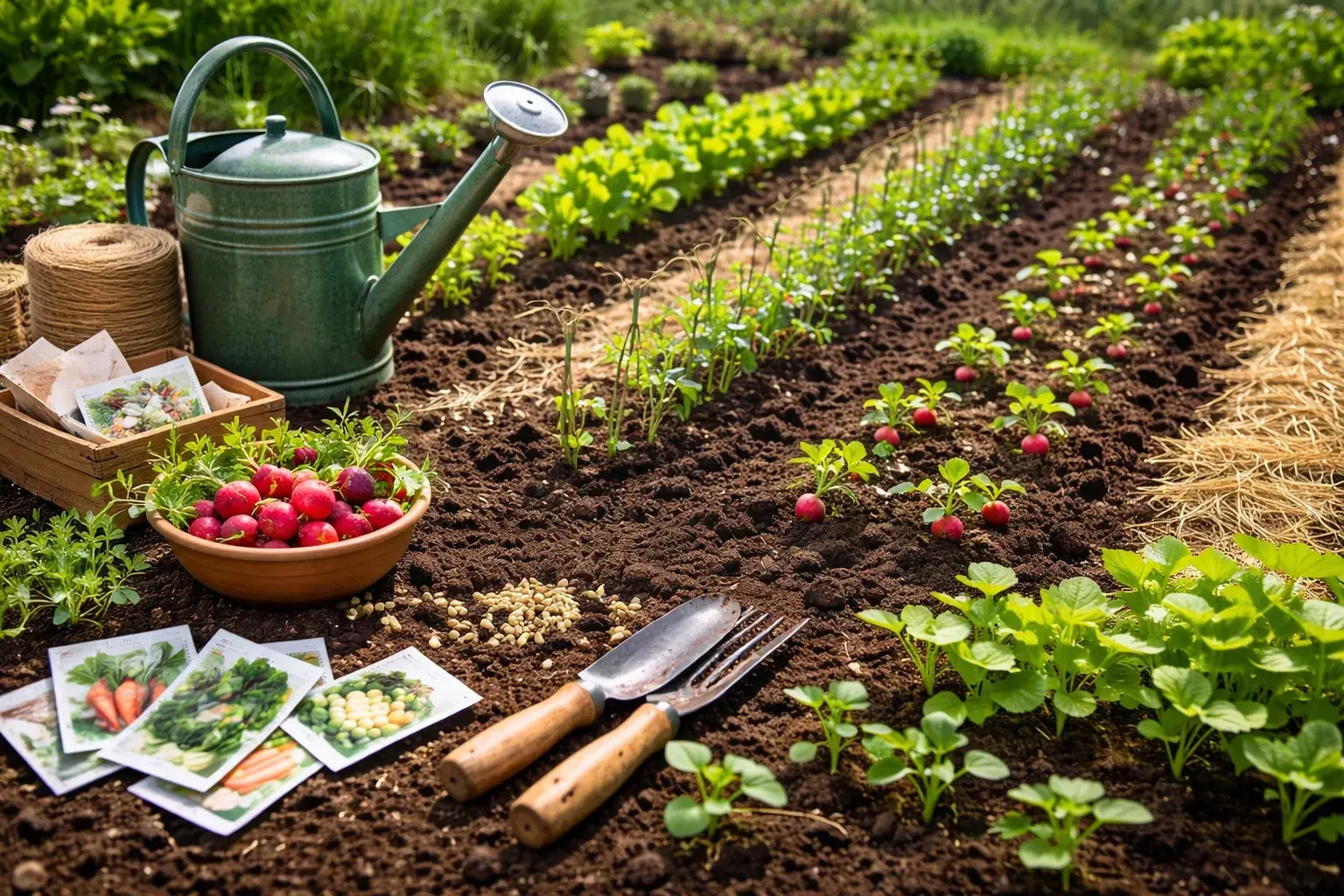 то посеять на грядках в начале апреля