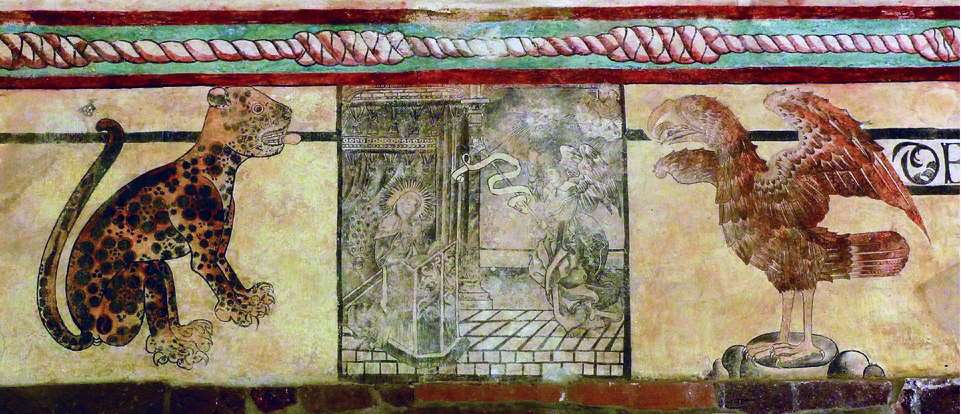 Ягуар и орел рядом с Благовещением Пресвятой Богородицы в монастыре в Куаутинчан, Пуэбла. Иллюстрация №5 к статье
