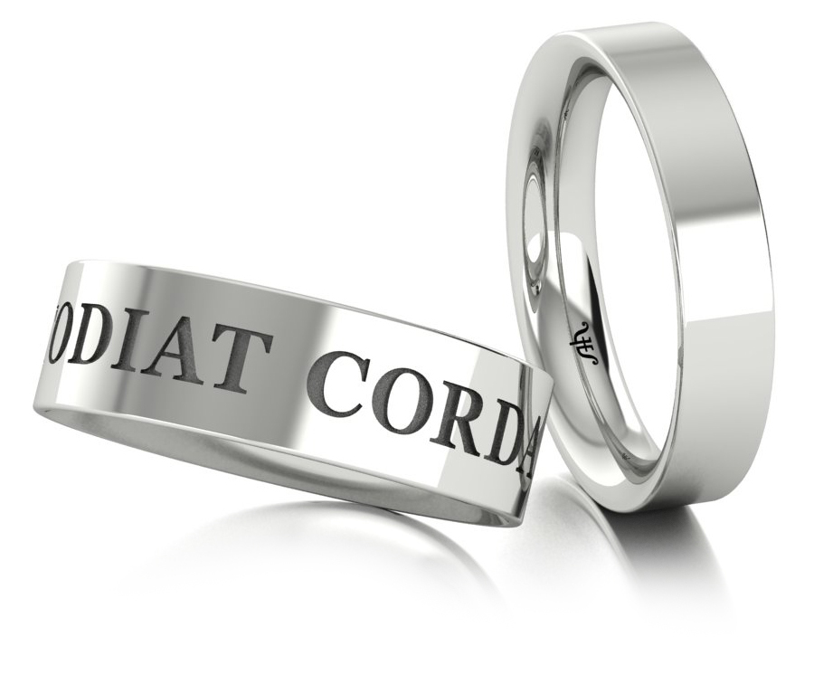 Классические обручальные кольца из белого золота купить и заказать в Москве ювелирная студия Виктора Шадрина