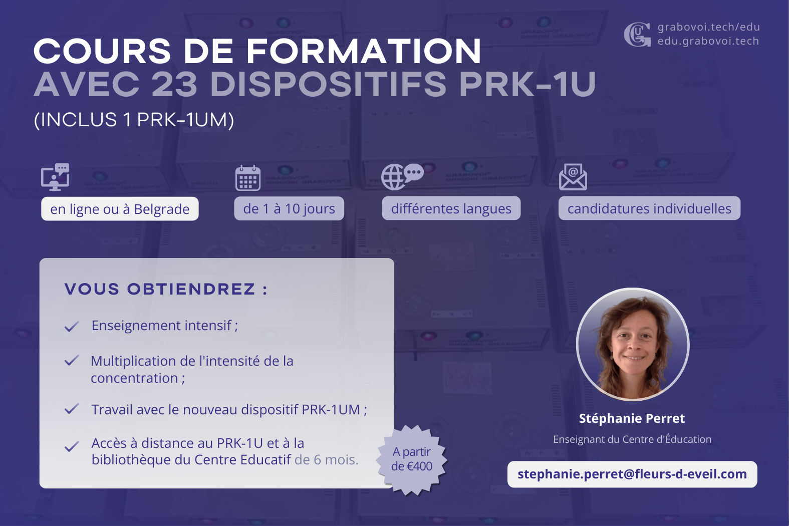 Cours de formation avec 25 PRK-1U avec Stéphanie Perret