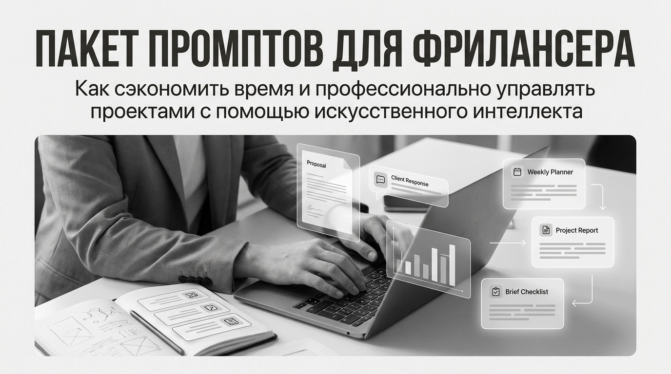 Пакет промптов для фрилансера: поиск клиентов, брифы, отчёты