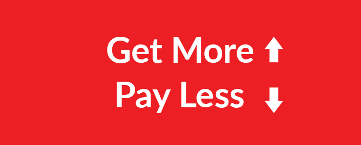 Get much. Get more. Pay more. Фраза pay no more. Get more info.