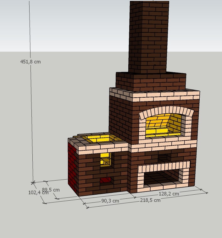 Печь барбекю из кирпича своими руками - чертежи и порядовка