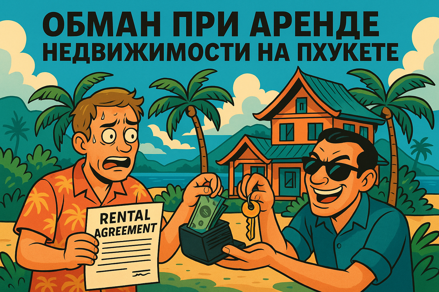Почему важно быть осторожным при аренде жилья на Пхукете Пхукет — райское место, но даже в раю есть мошенники. Тысячи людей ежегодно сталкиваются с ситуациями, когда:  бронируют «виллу мечты», а по приезде её не существует;  теряют деньги при аренде «напр